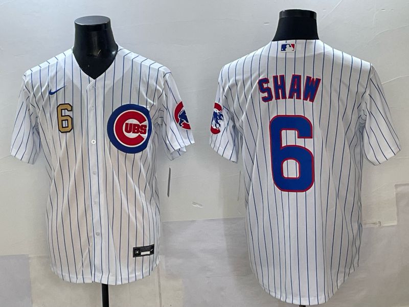 Men Chicago Cubs #6 Shaw white Nike MLB 2025 jersey 06->chicago cubs->MLB Jersey